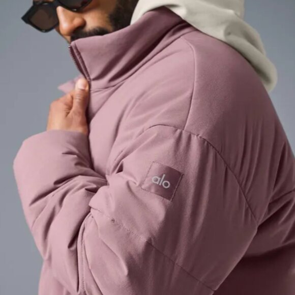ALO Men’s Stretch Woven Street Puffer - Woodrose - Picture 3 of 4
